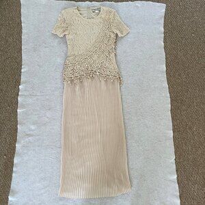 S. L. Fashions Women's Vintage Taupe Dress